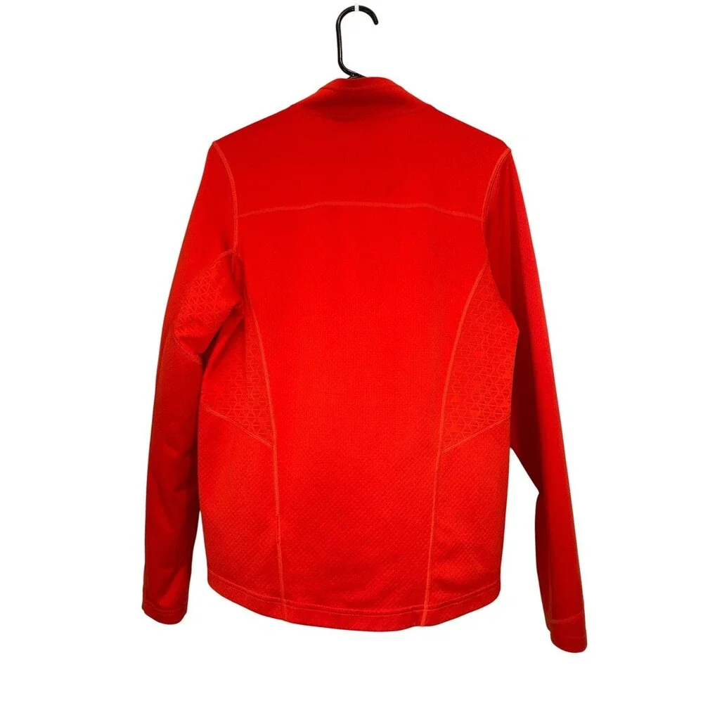 The North Face Sweater Men Small Red Long Sleeve 1/4 Zip Polyester